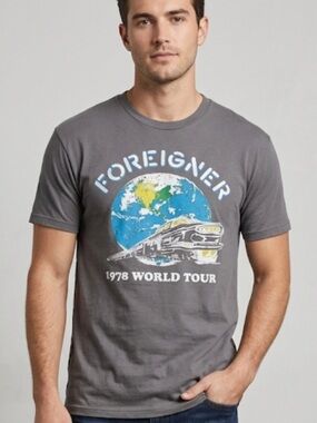 Foreigner 1978 World Tour Gray T-Shirt